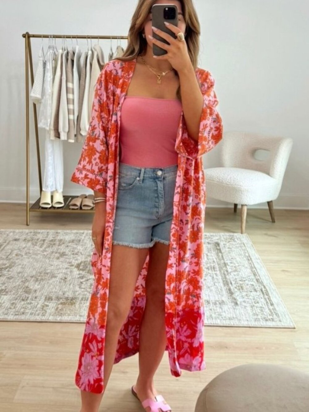 Jessica Simpson Floral Kimono - Size L/XL